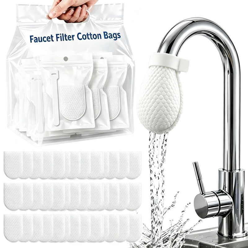 Commercial Kitchen Tap - 300/30x Wasserhahnfilter-Baumwollbeutel mit Riemen, Spritzschutz, Küchenarmatur-Wasserfilter,