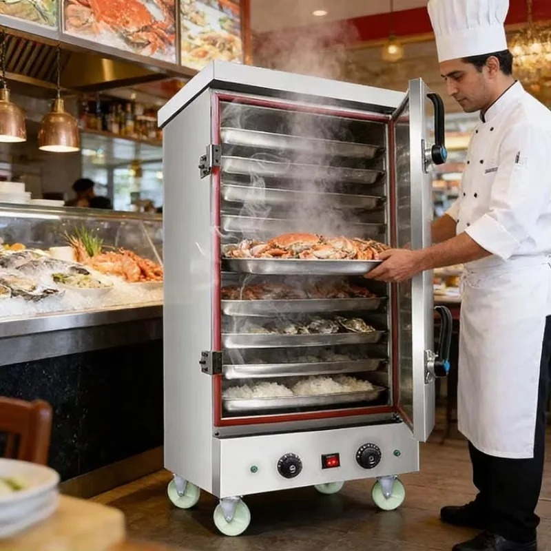 Commercial Kitchen - Gewerbliche Küchenausrüstung Gas-Dampfgarer Industrieller Reisdampfkocher Dampfgarautomat