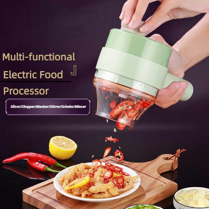 Commercial Kitchen Products - Drahtlose elektrische Küchenmaschine Gemüseschneider Obstschneider Knoblauchstampfer