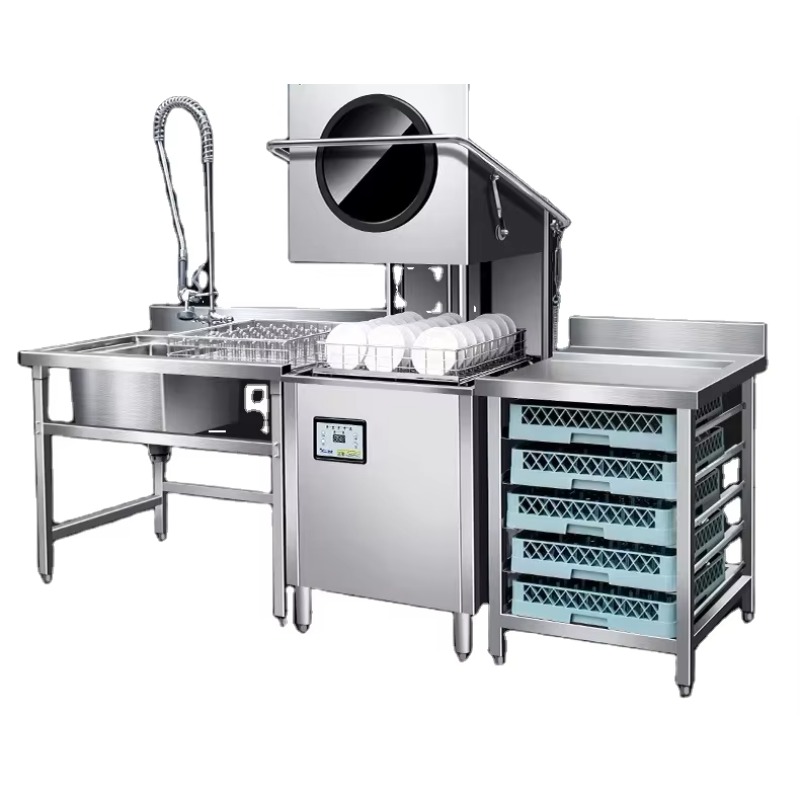 Commercial Kitchen - Maßgefertigte Freistehende Automatische Haubengeschirrspülmaschine für Restaurantküchen