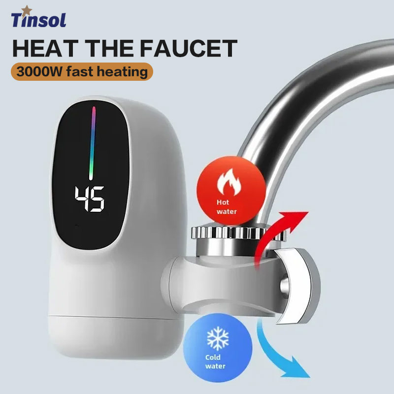 Commercial Kitchen Tap - TINSOL 3000 W Instant-Warmwasserhahn, Warm- und