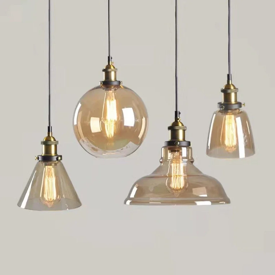 Commercial Kitchen And Bar - Nordic Retro Stil Glas Anhänger Lampe