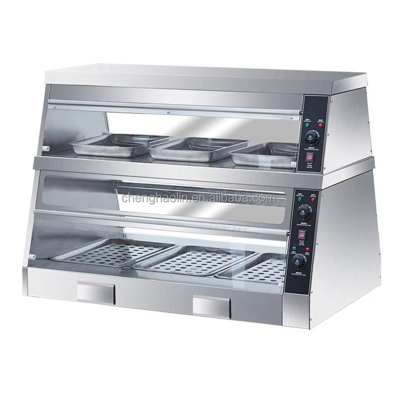 Commercial Kitchen Machinery - Elektrische Warmhaltevitrine für Hamburger und Brathähnchen,