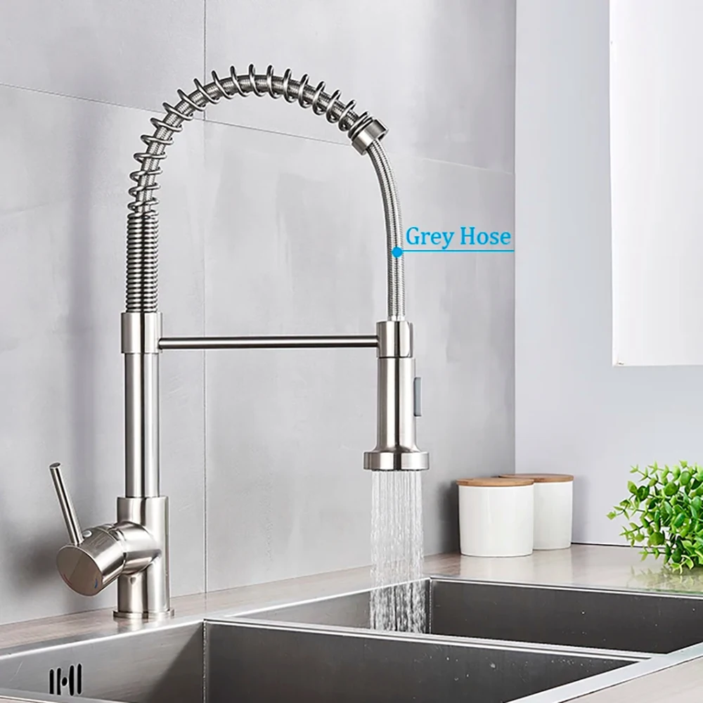 Commercial Kitchen Products - Frühlings-Küchenarmatur aus gebürstetem Nickel, an Deck