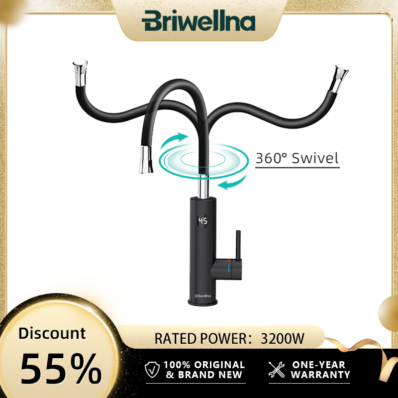 Commercial Kitchen Tap - Briwellna Elektrischer Warmwasserbereiter, 220 V, 2-in-1-Küchenarmatur,