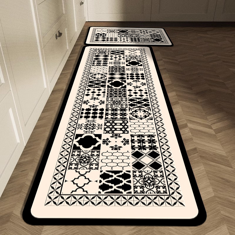 Schwarz-weißes geometrisches F – Commercial Kitchen Tile Bewertung und Preis